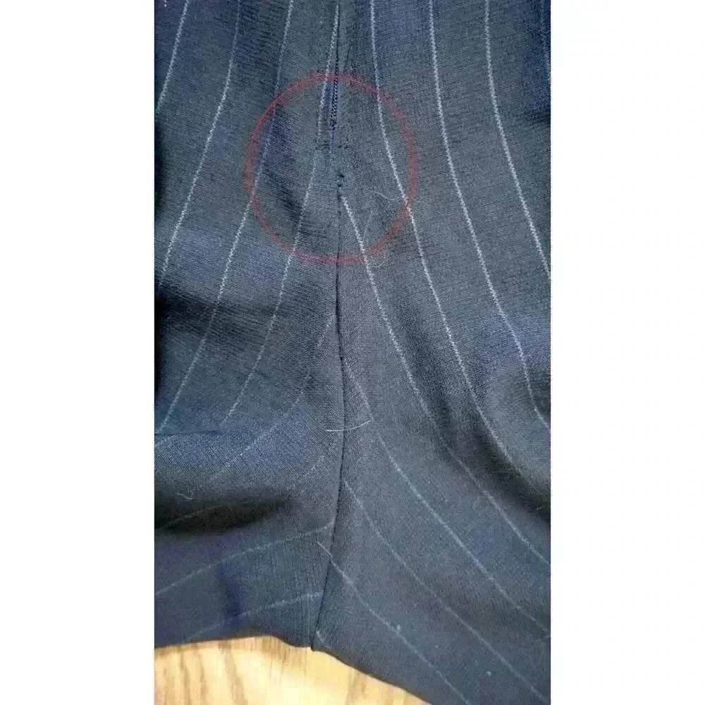 John Roberts Women's Blue Striped Pant Suit Pants Straight, Size 6 - Picture 10 of 12